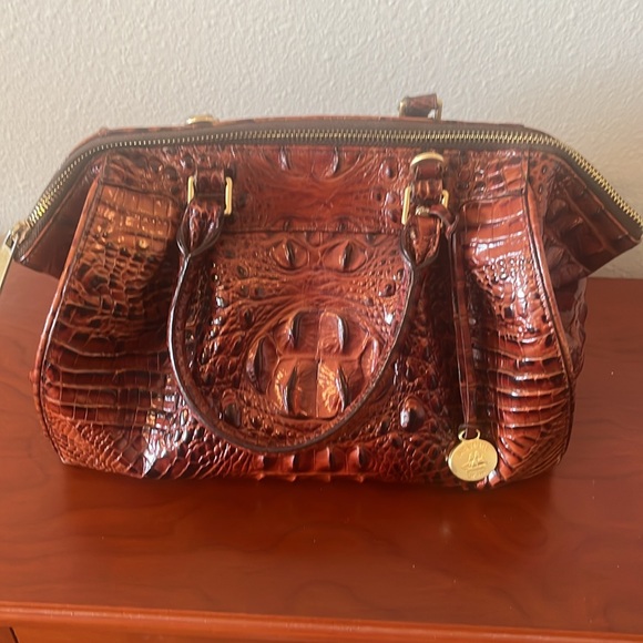 Brahmin Bag from Melbourne Collection with unopened shoulder cross over strap. - Picture 2 of 5